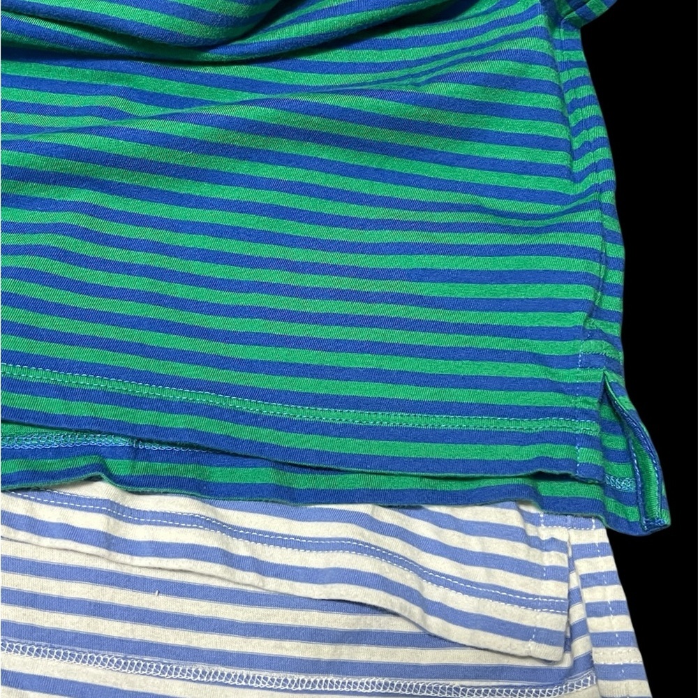 Used twice boy Crewcuts Teal and Navy Striped Polo Shirt sz XL 12-14 - Picture 6 of 7